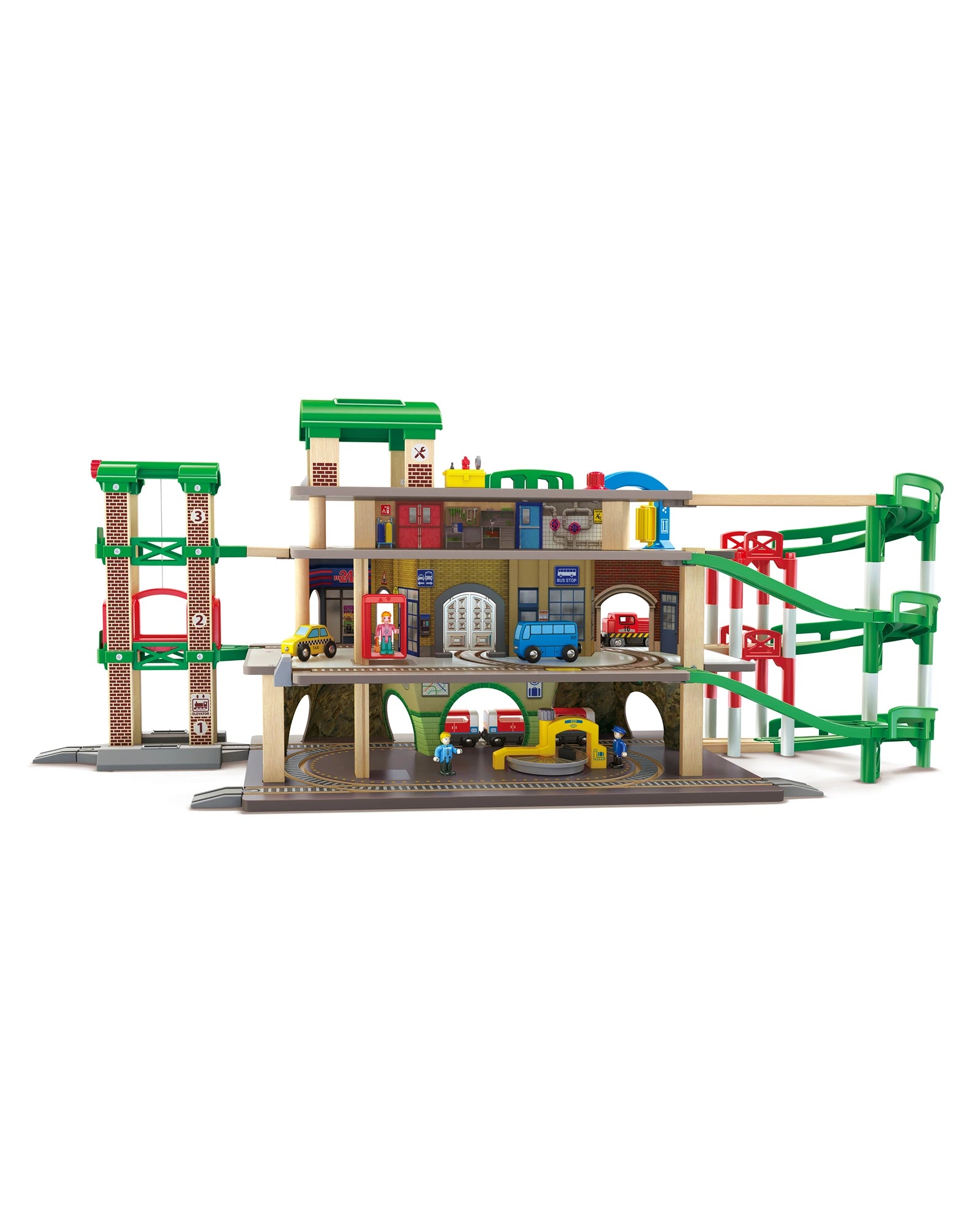 Hape Multi-Level Railway City Set