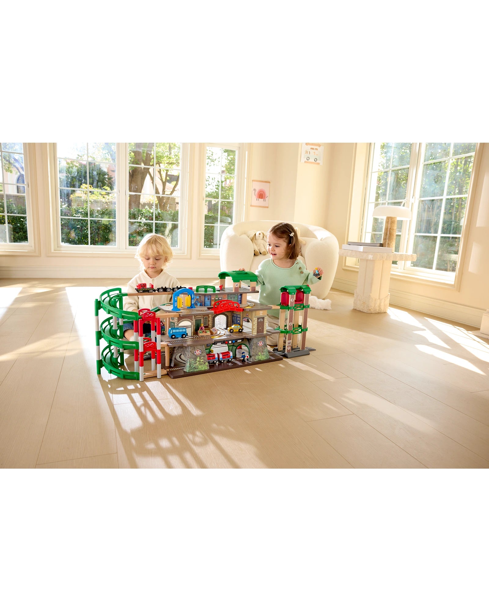 Hape Multi-Level Railway City Set