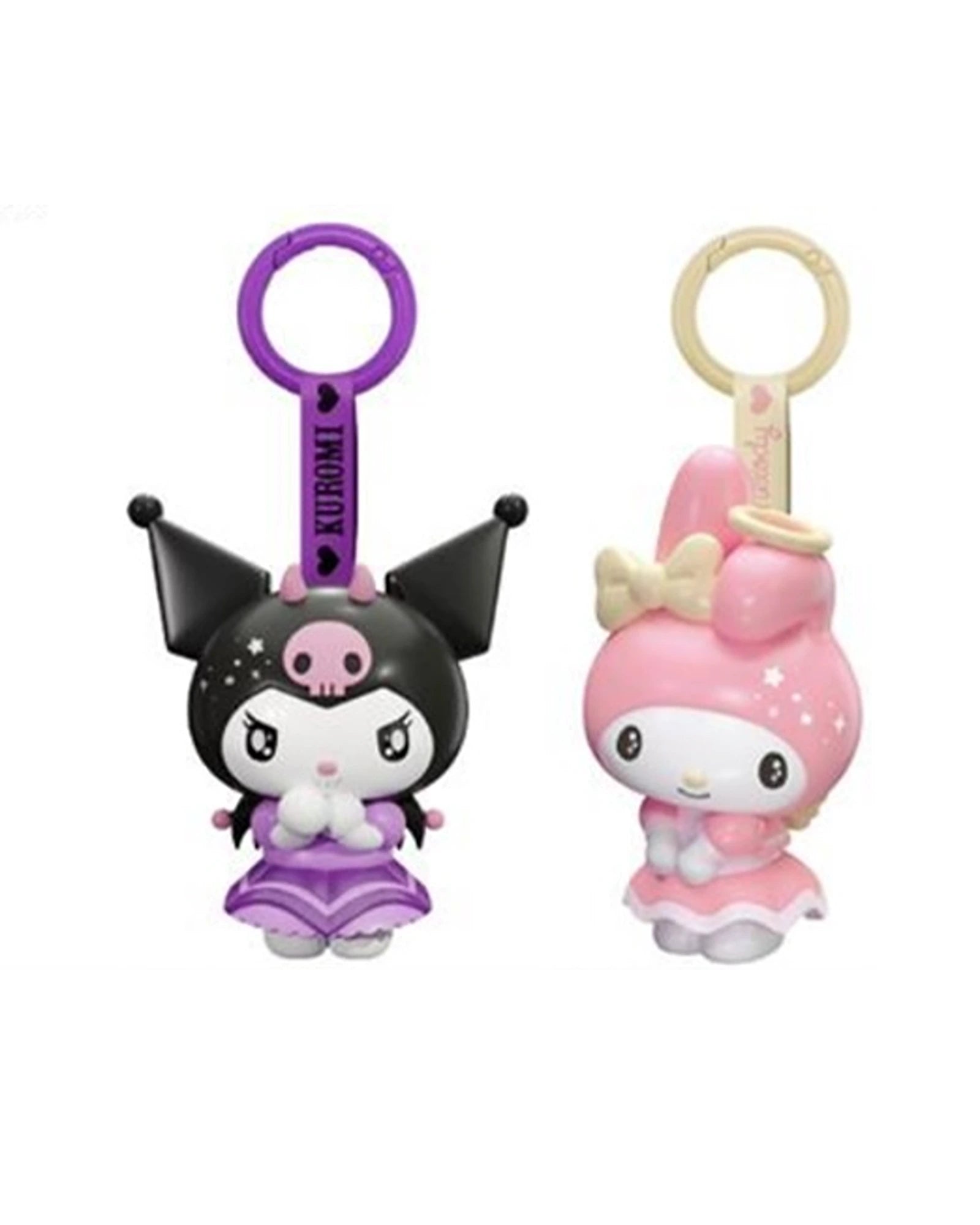 Kuromi & My Melody Angel & Devil Collector Figurine Bag Clips - Assorted
