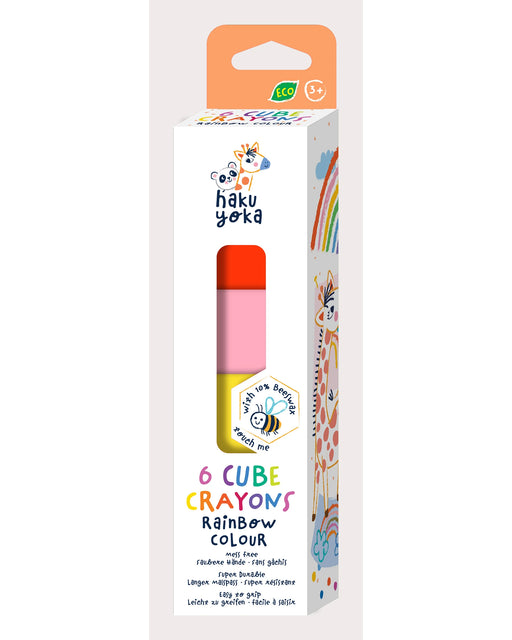 Haku Yoka 6 Cube Crayons Rainbow