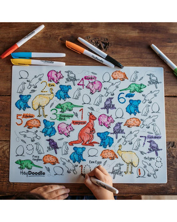 HeyDoodle Mats 123 Series OZ animals