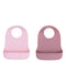 Catchie Bibs 2PK Dusty Rose and Powder Pink