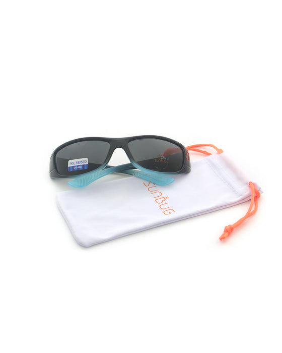 Sunbug Frosted Blue Wraps Polarised Sunglasses