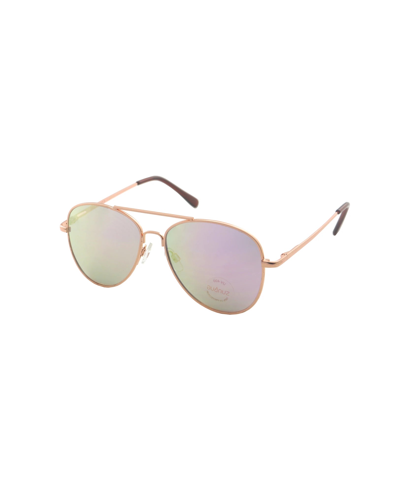 Rose Gold Pilot Sunglasses