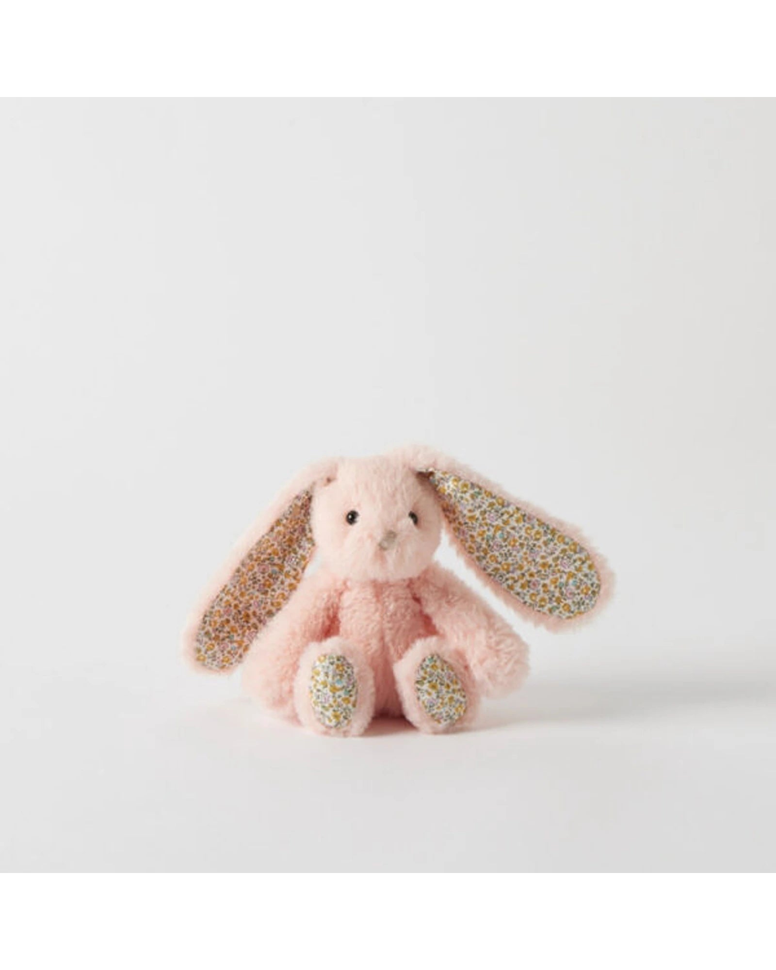 Floral Peach Bunny Rattle