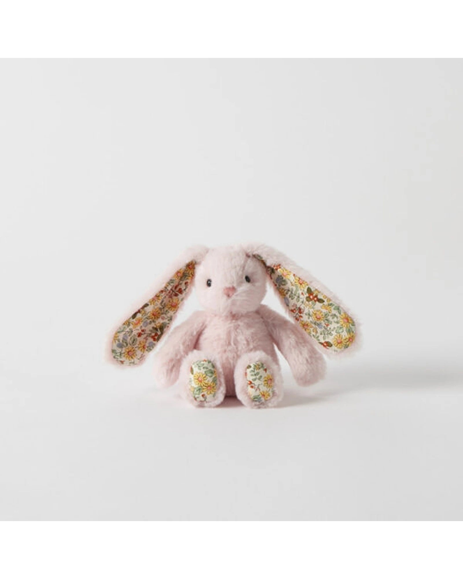 Floral Pink Bunny Rattle