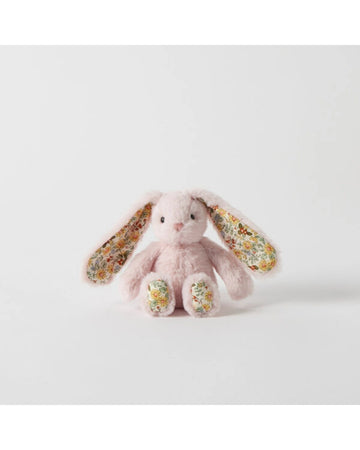 Floral Pink Bunny Rattle