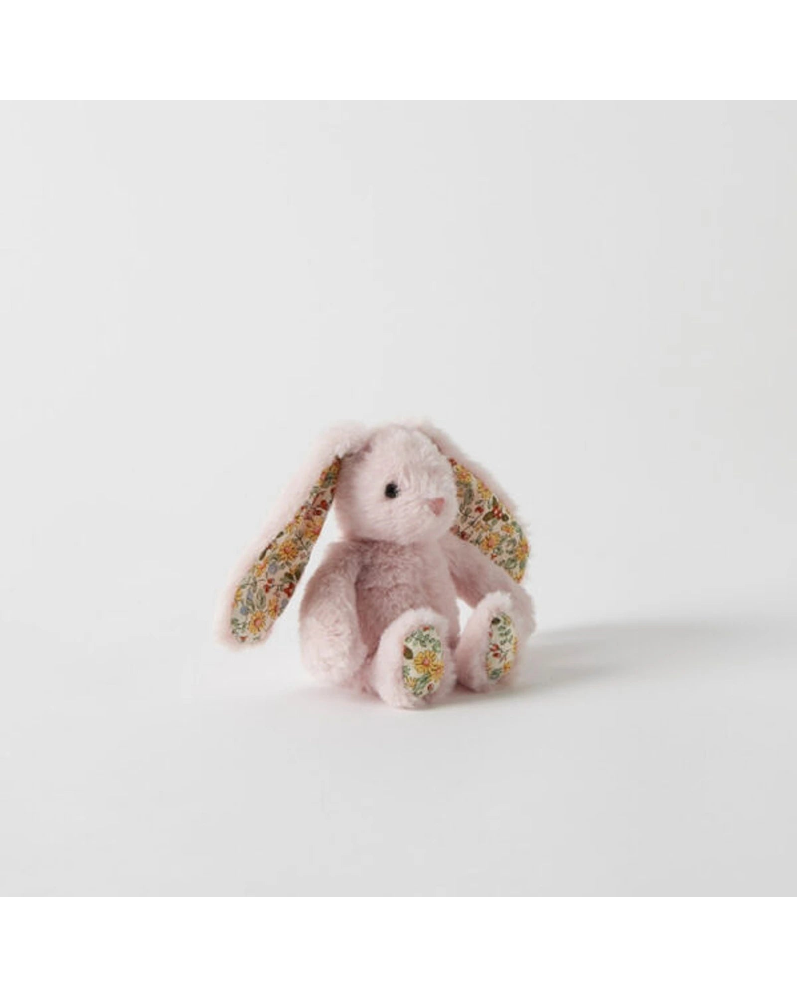 Floral Pink Bunny Rattle