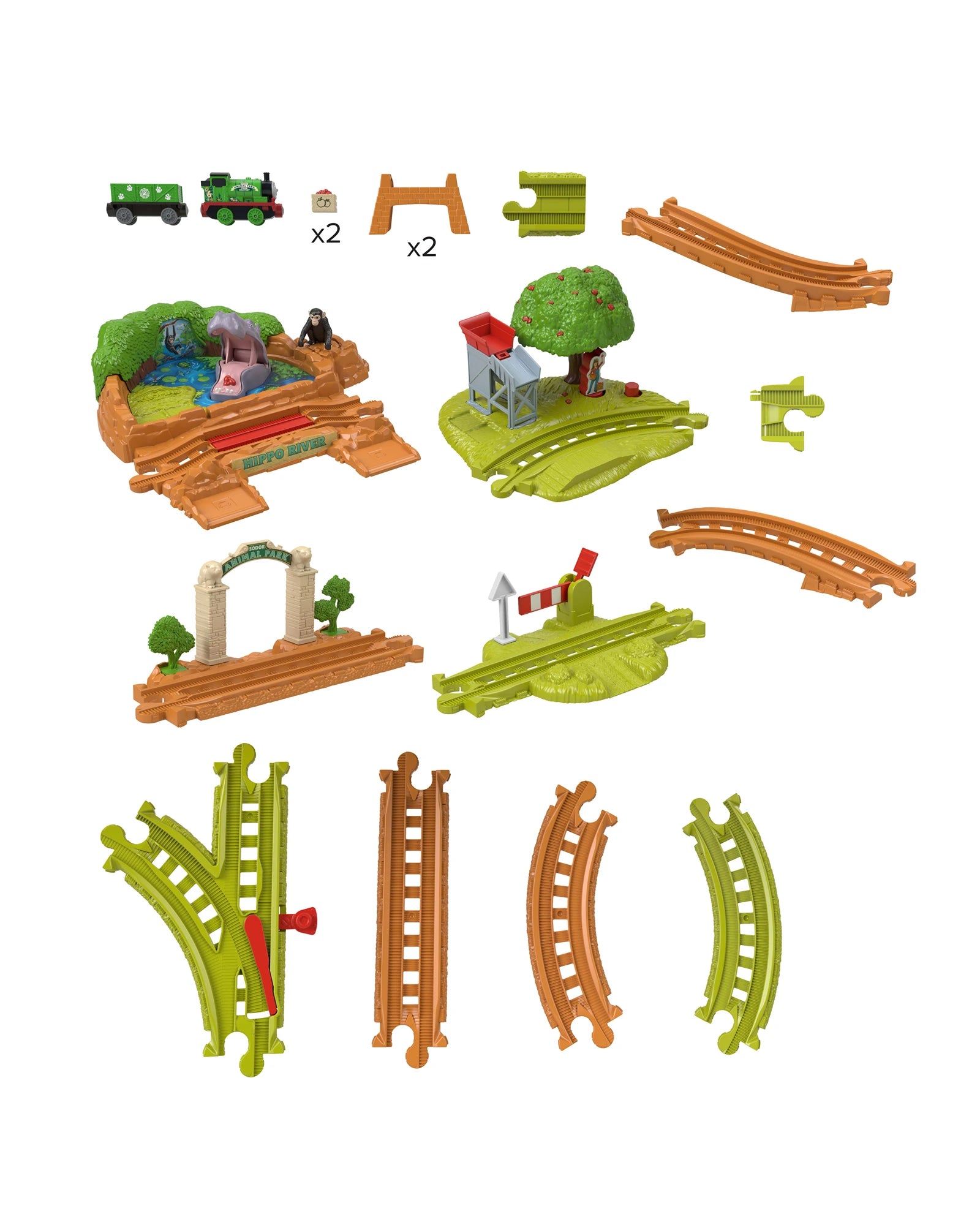 T&F Customized Animal Theme Push-Around Trackset