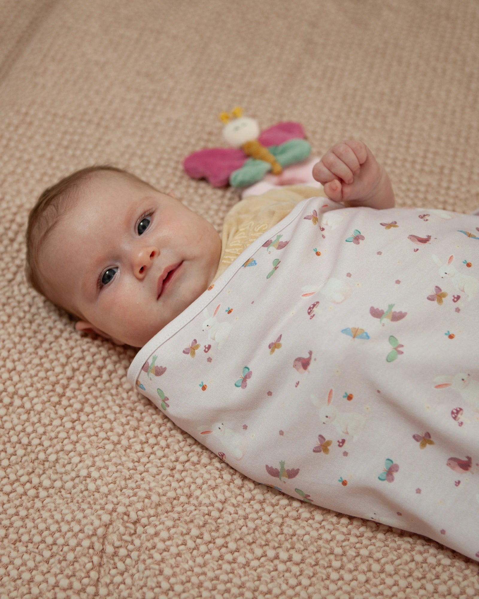 Butterfly Garden Jersey Wrap With Teether Gift Set