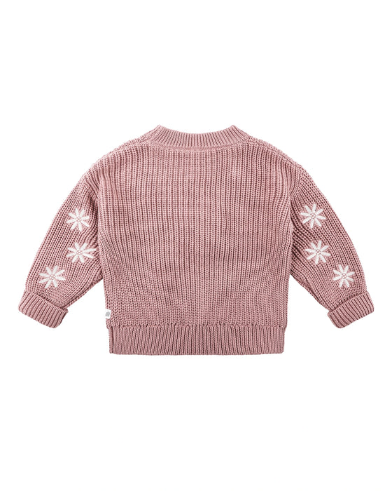 Kynd Baby Embroided Knit Jumper - Woodrose