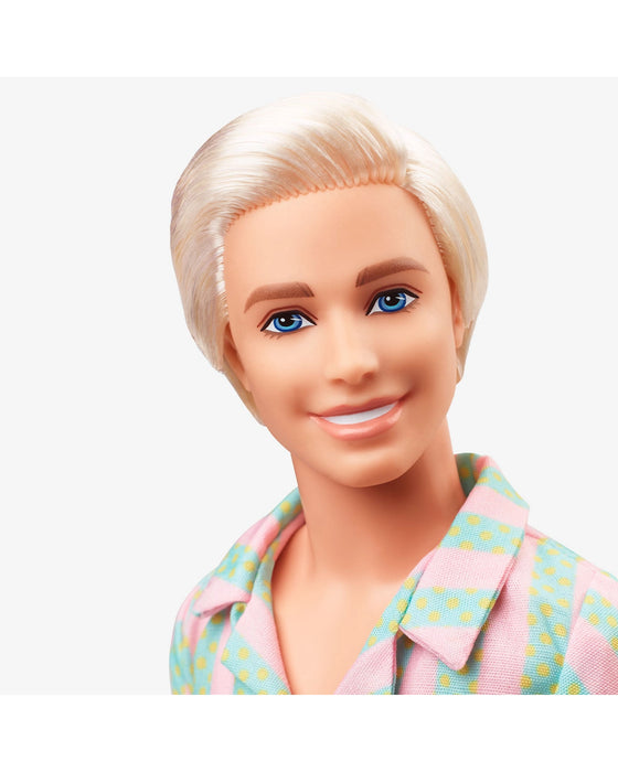 Ken Doll Wearing Pastel Striped Beach Matching Set – Barbie The Movie