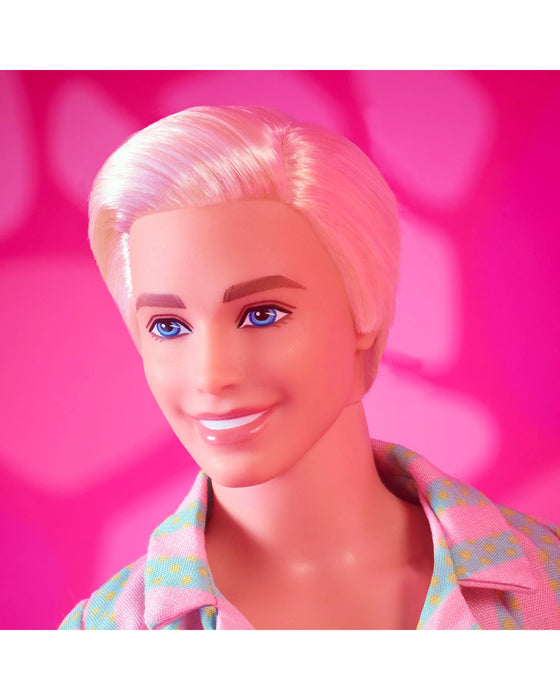 Ken Doll Wearing Pastel Striped Beach Matching Set – Barbie The Movie