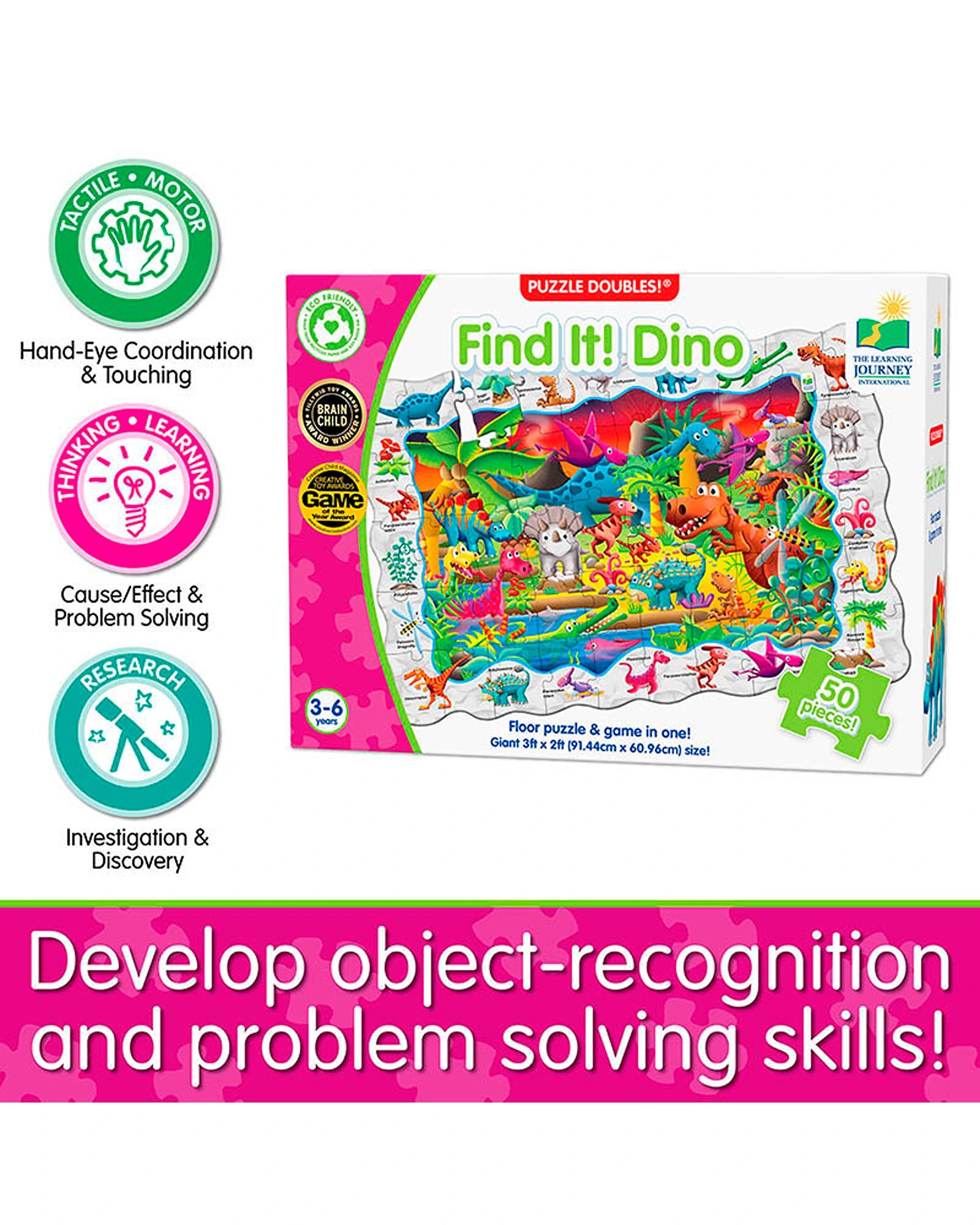 Puzzle Doubles Find It! Dinosaurs