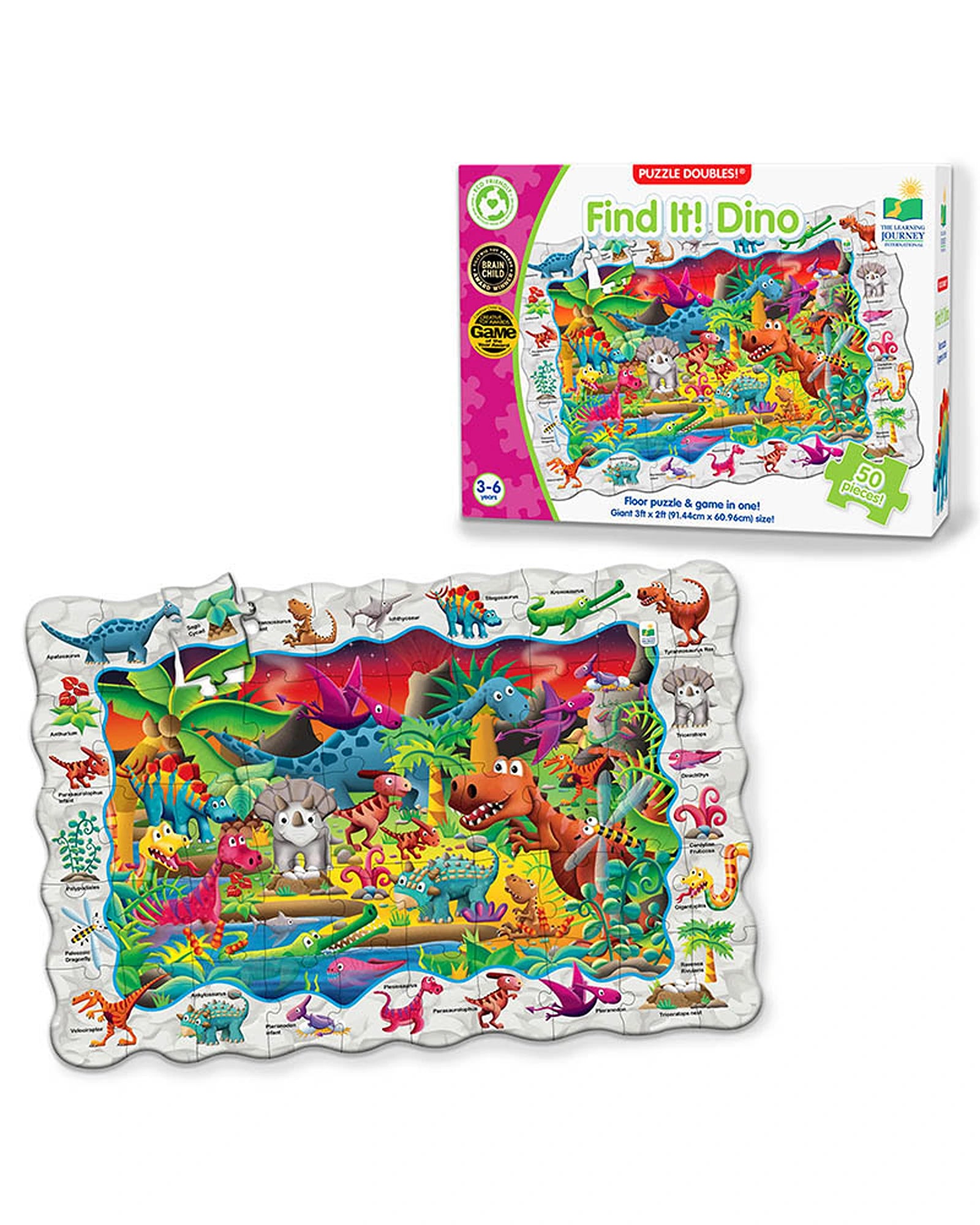 Puzzle Doubles Find It! Dinosaurs