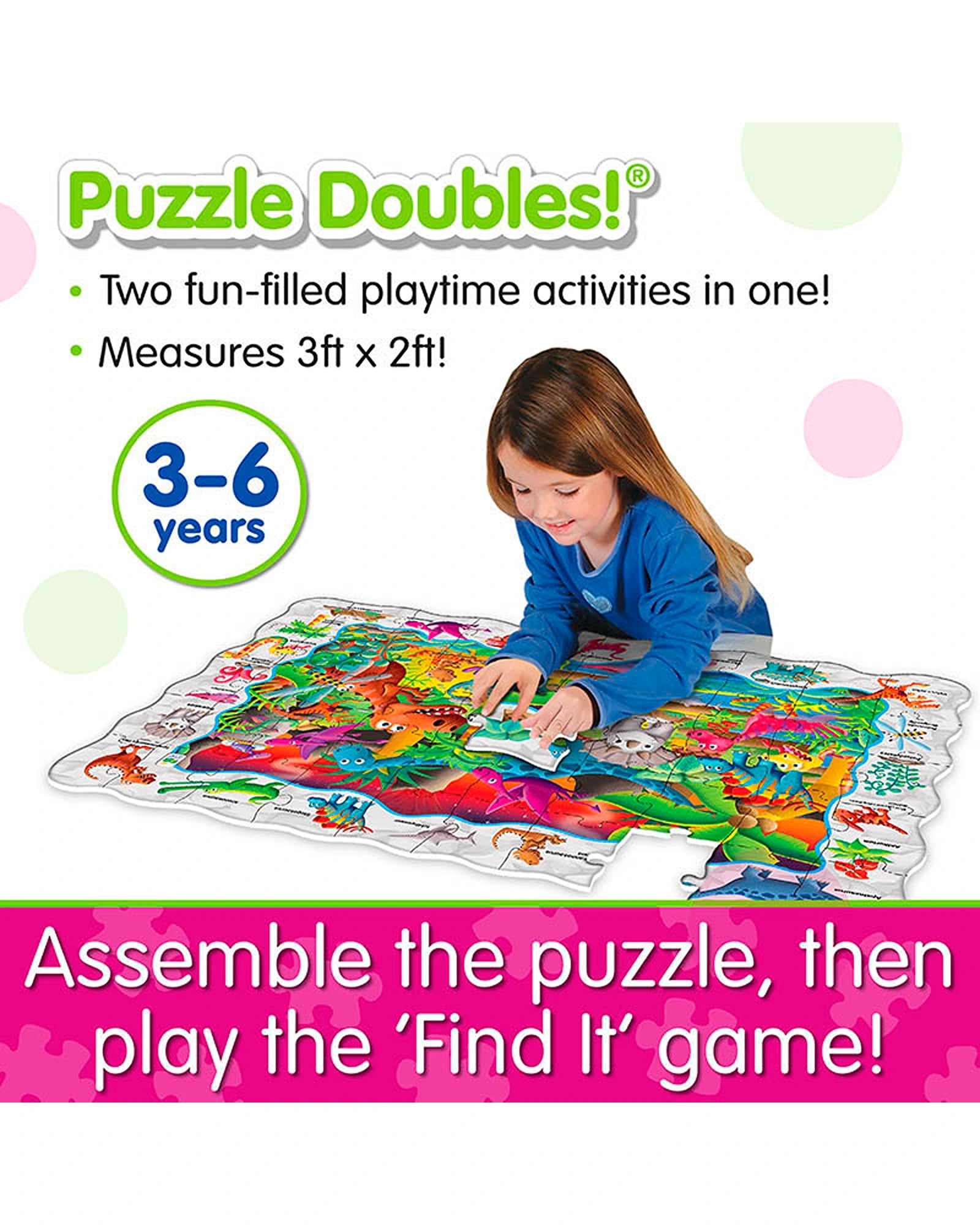 Puzzle Doubles Find It! Dinosaurs