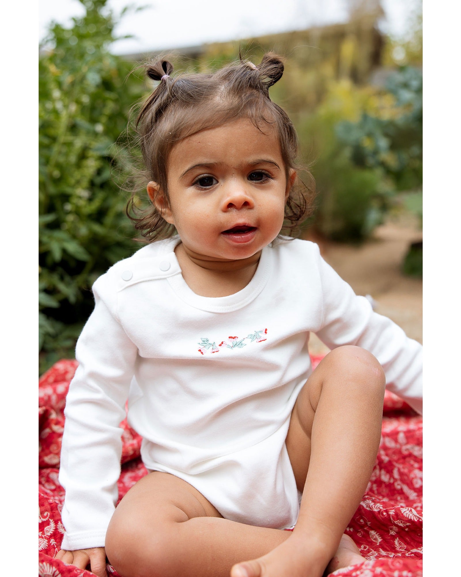 Homegrown Pink Eucalypt Rib Bodysuit