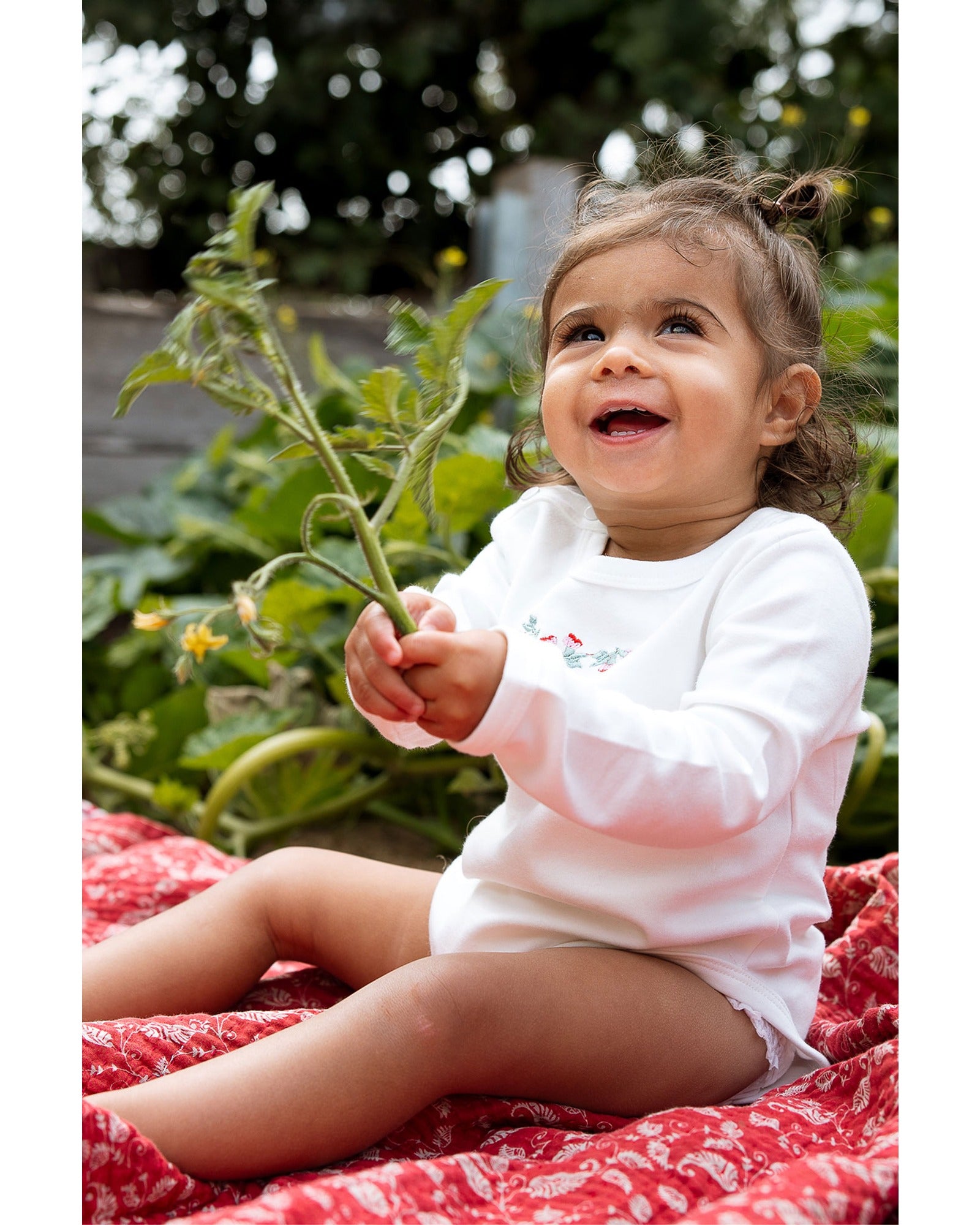 Homegrown Pink Eucalypt Rib Bodysuit