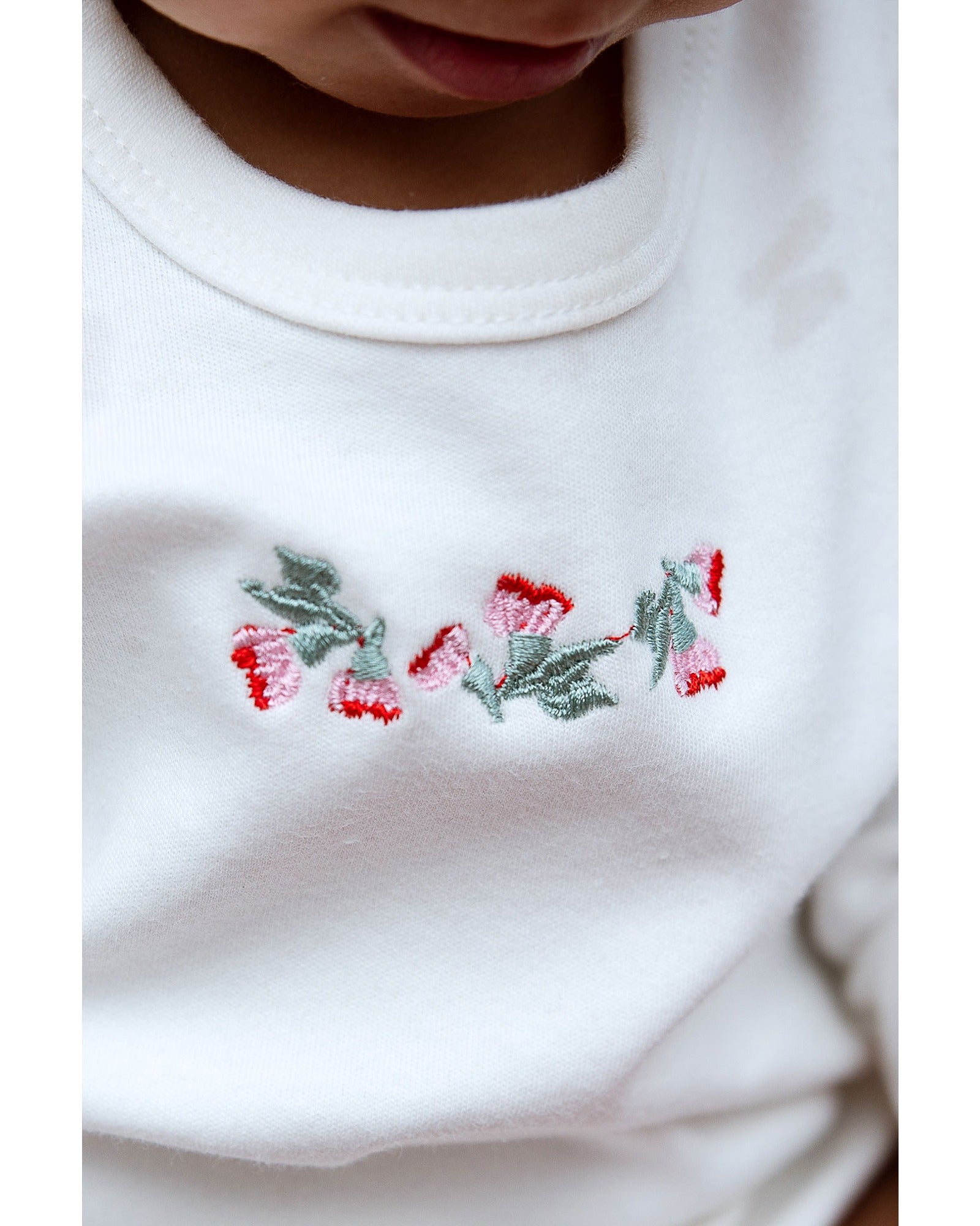Homegrown Pink Eucalypt Rib Bodysuit