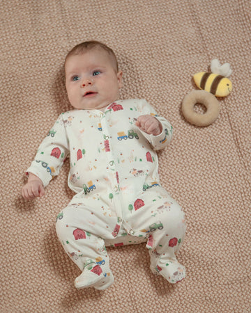Farm Friends Romper & Rattle