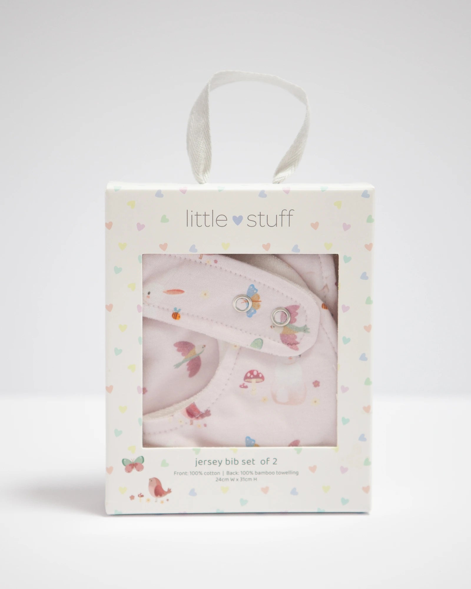 Butterfly Garden Jersey Bibs Set Of 2