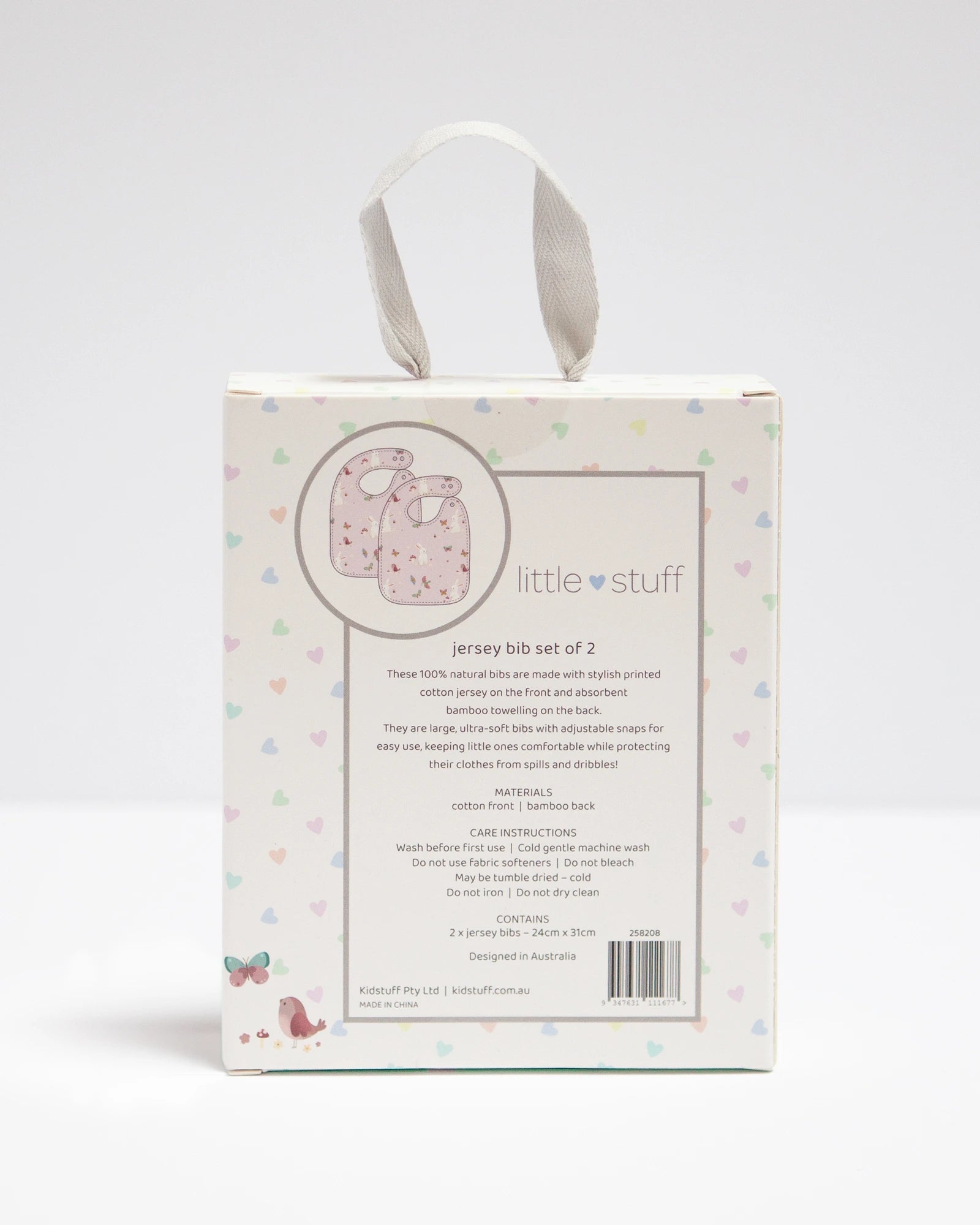 Butterfly Garden Jersey Bibs Set Of 2