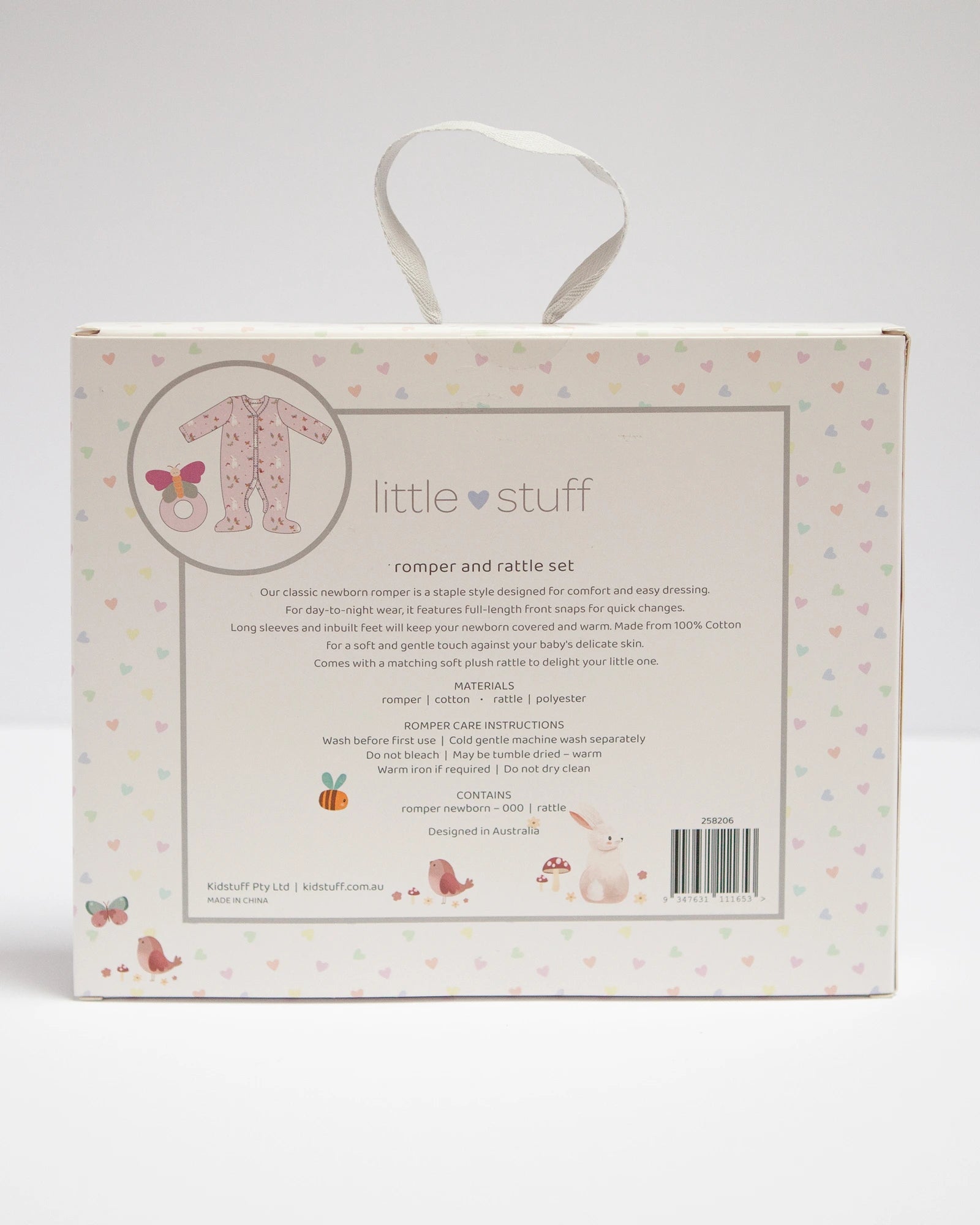 Little Stuff Butterfly Garden Romper & Rattle