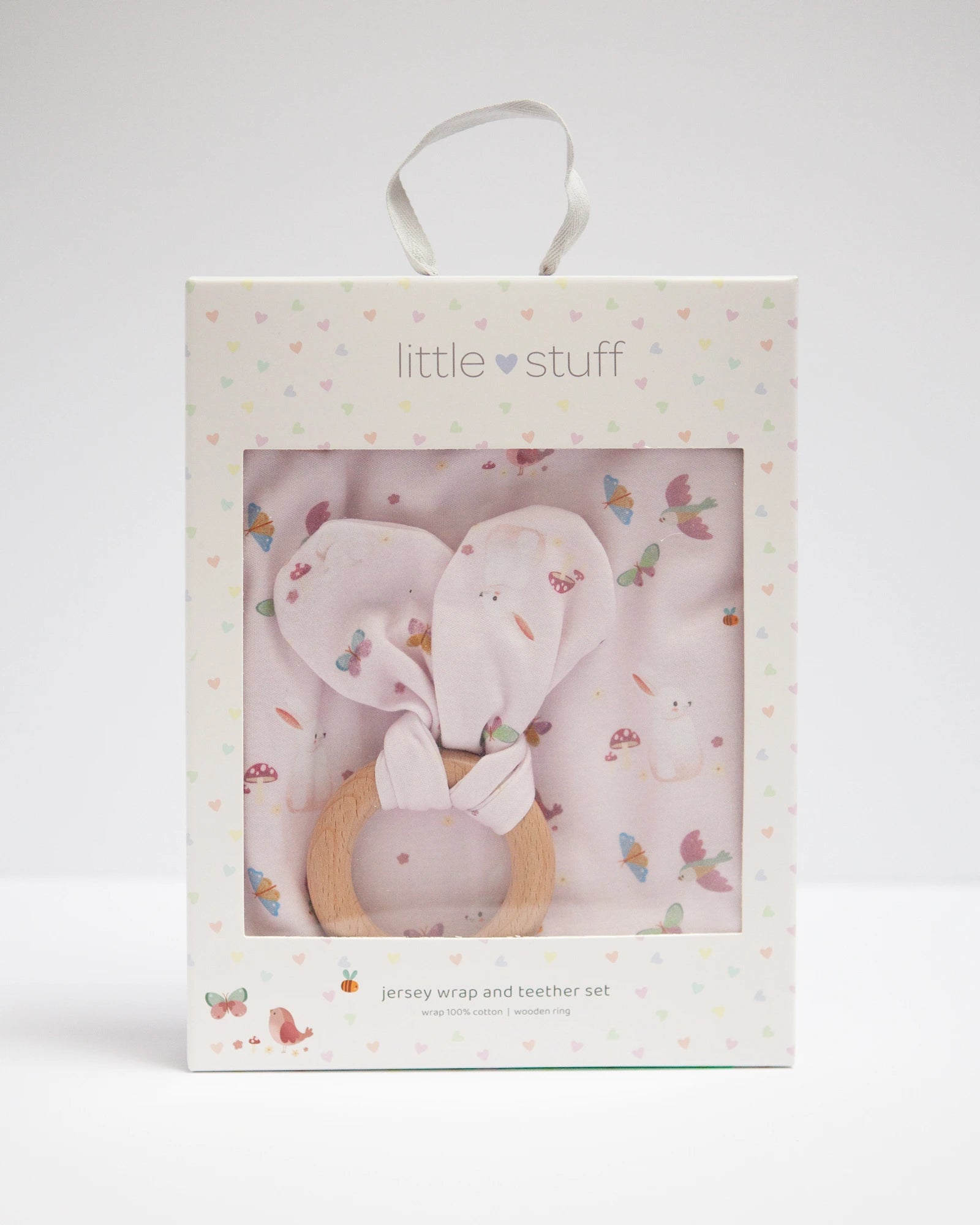 Butterfly Garden Jersey Wrap With Teether Gift Set
