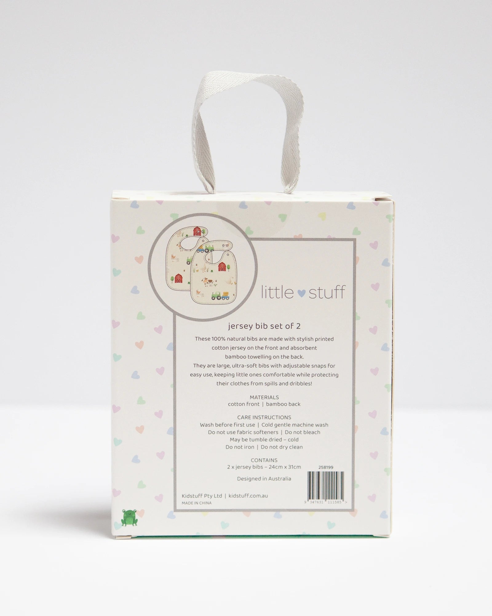 Farm Friends Jersey Bibs Set Of 2
