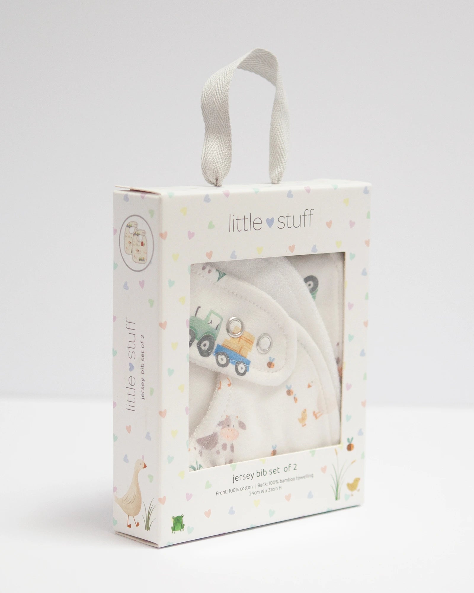 Farm Friends Jersey Bibs Set Of 2
