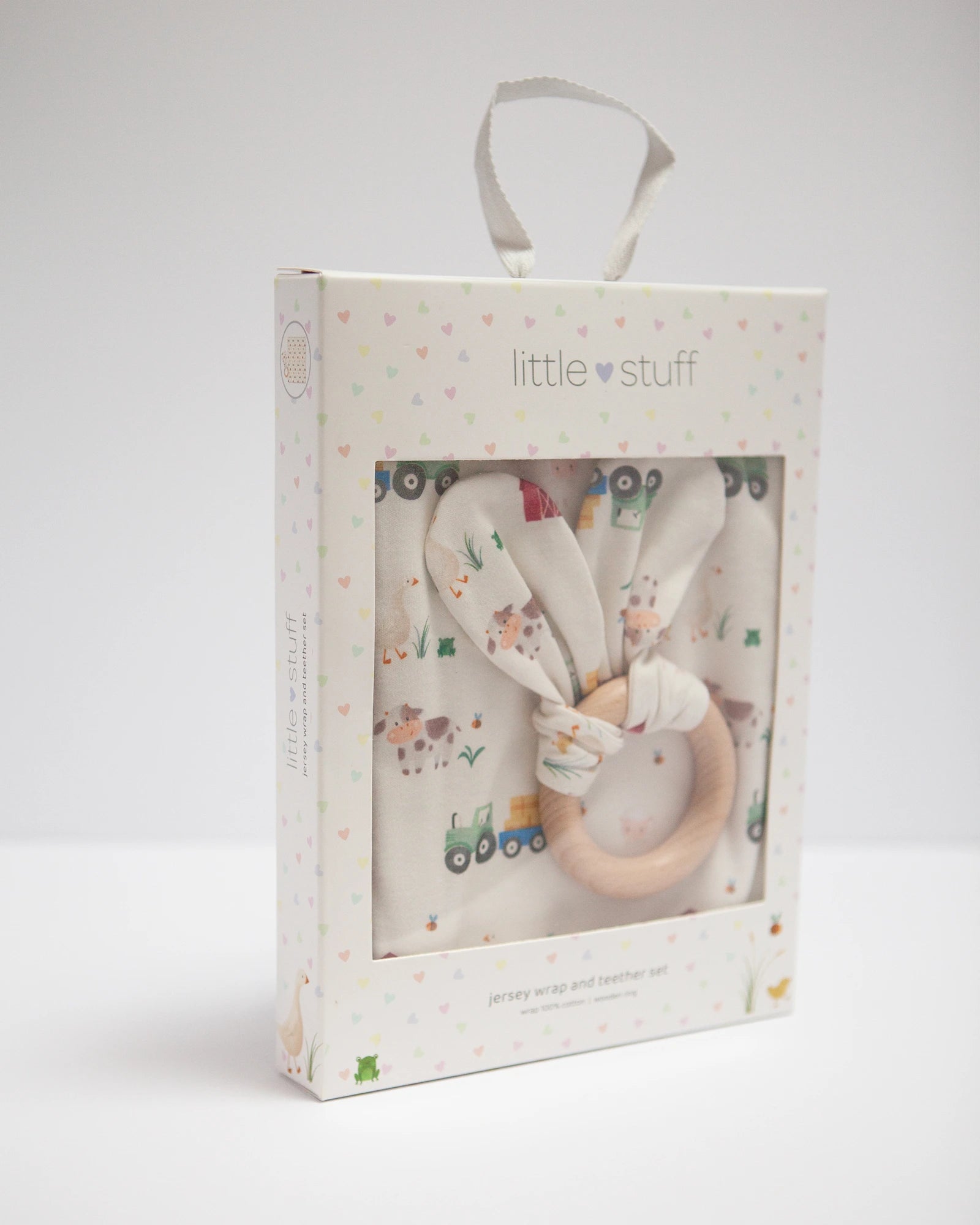 Farm Friends Jersey Wrap With Teether Gift Set