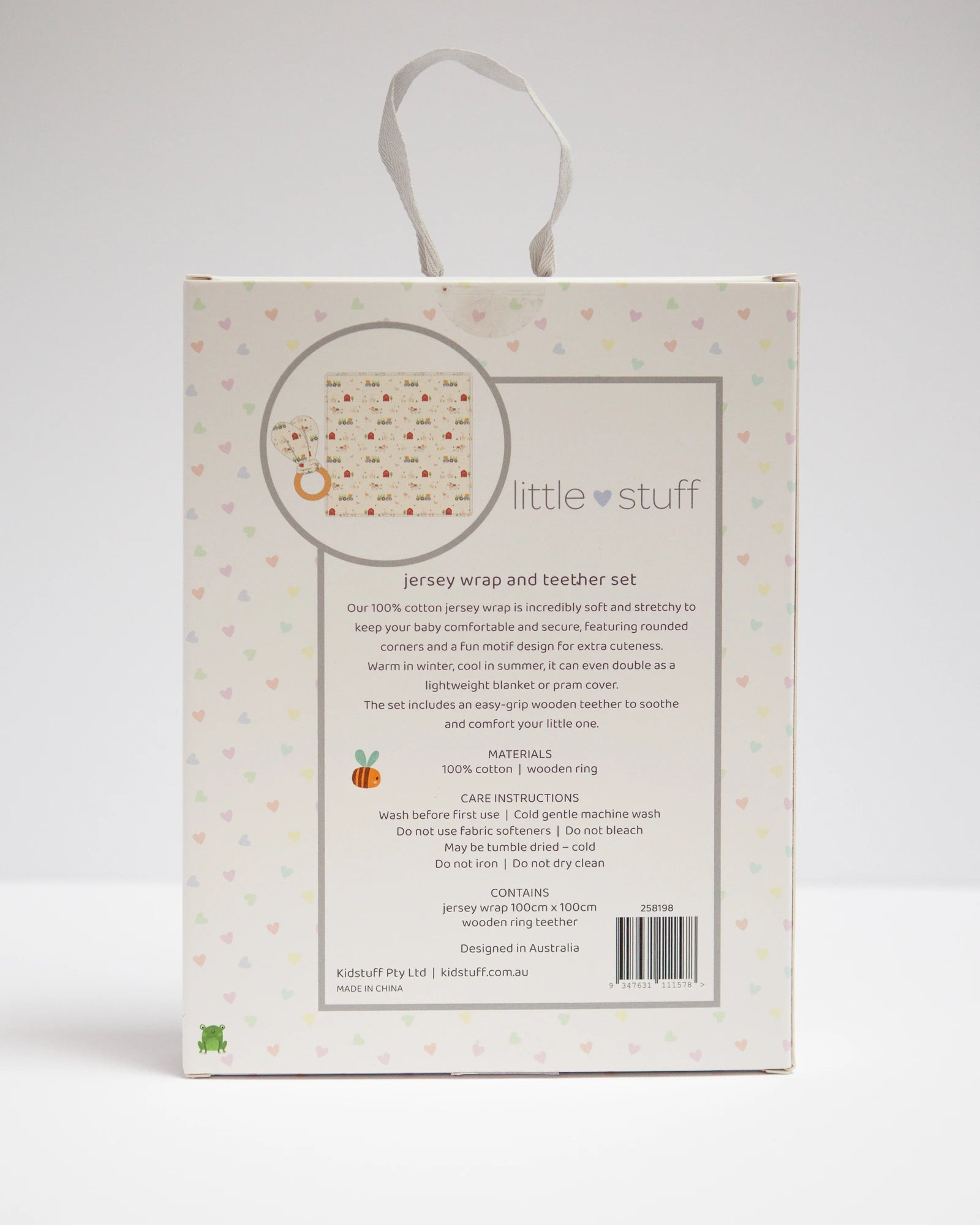 Farm Friends Jersey Wrap With Teether Gift Set
