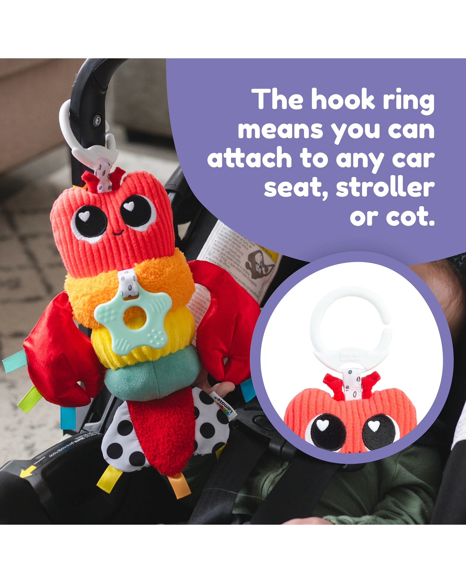 Lamaze Liam the Lobster Clip & Go Plush