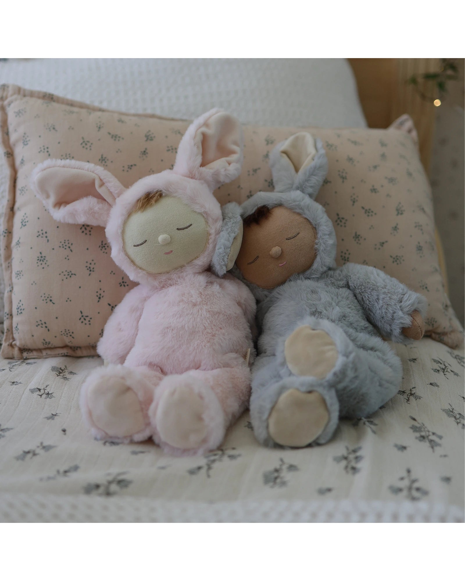 Olli Ella Lullaby Cozy Dinkum Bunny Pip - Smoke