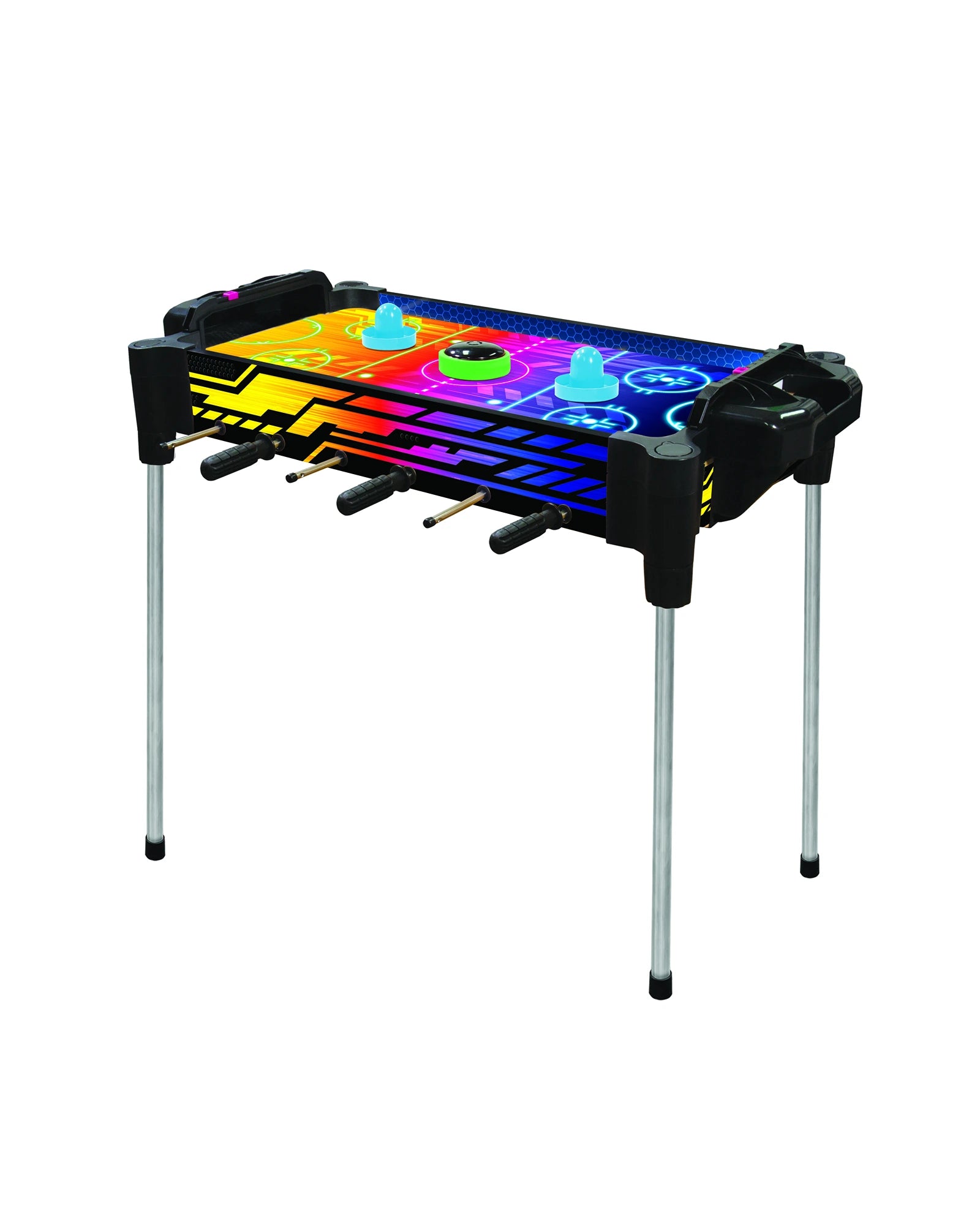 Ambassador 2 -in-1 Foosball & Air Hockey Neon Arcade Table