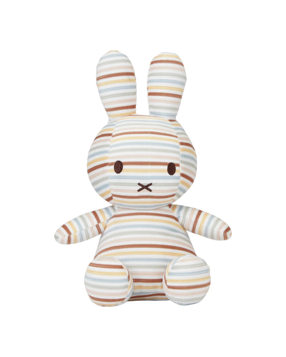 Soft Toy: Miffy Vintage Stripes All Over Print 25Cm
