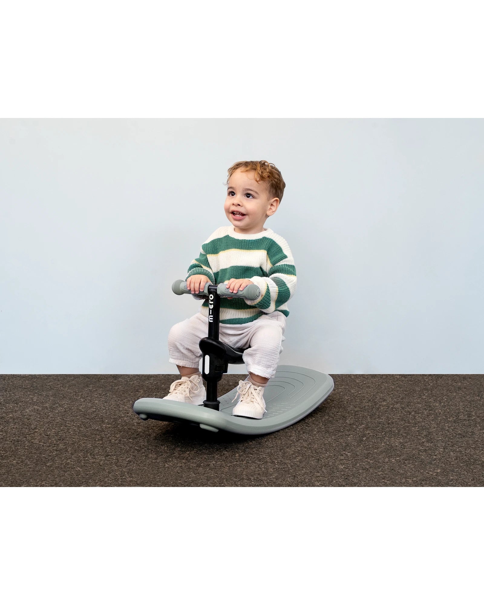 Micro Mini Deluxe 6-in-1 Rock & Go LED Scooter - Olive Sage