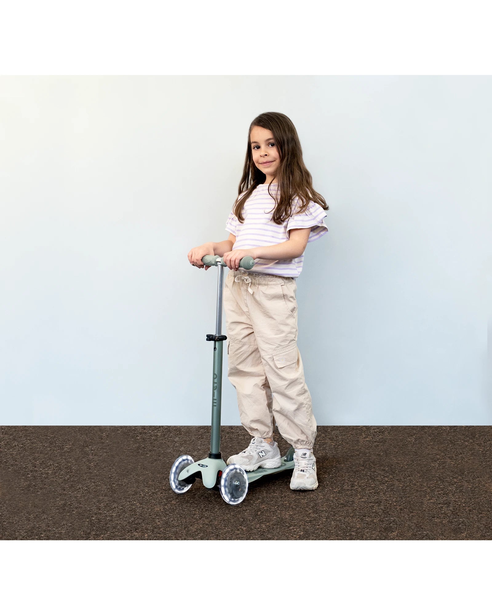 Micro Mini Deluxe 6-in-1 Rock & Go LED Scooter - Olive Sage