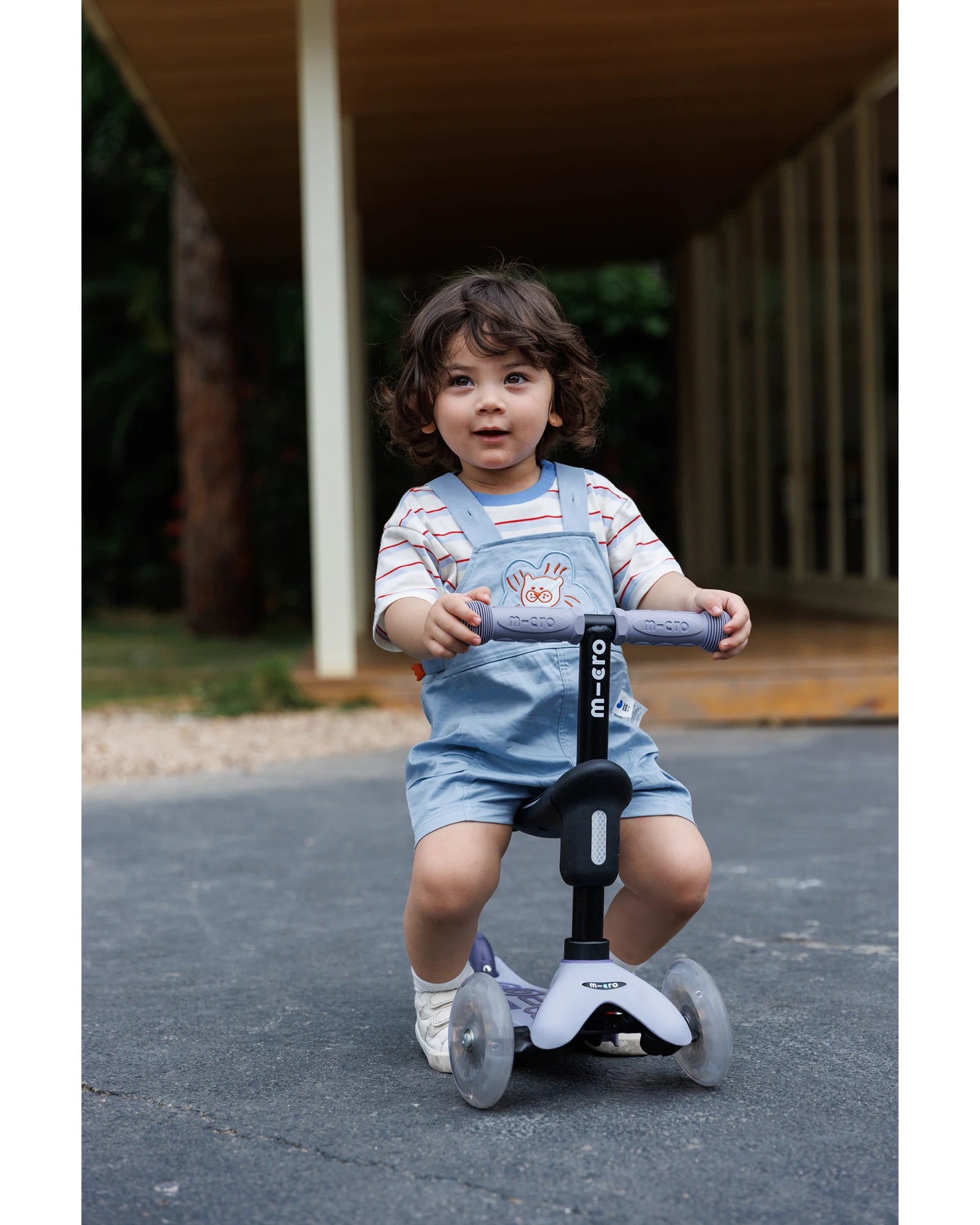 Micro Mini Deluxe 6-in-1 Rock & Go LED Scooter - Lavender Mist
