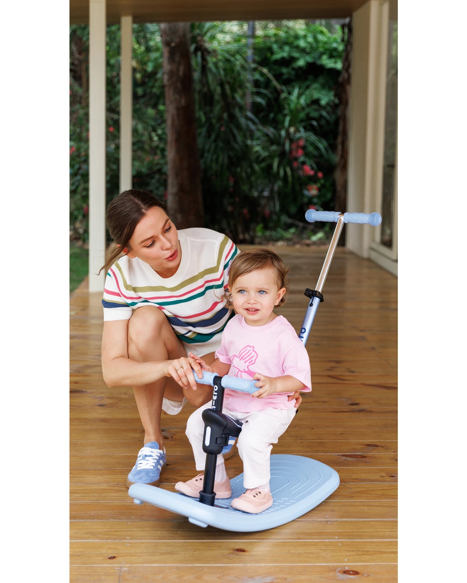 Micro Mini Deluxe 6-in-1 Rock & Go LED Scooter - Lavender Mist