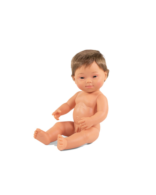 Caucasian Boy with Down Syndrome Doll 38cm