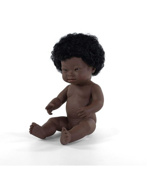African Girl with Down Syndrome Doll 38cm