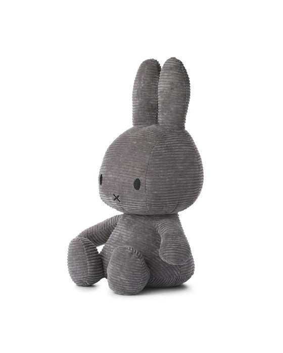 Miffy Sitting Corduroy Grey 23cm