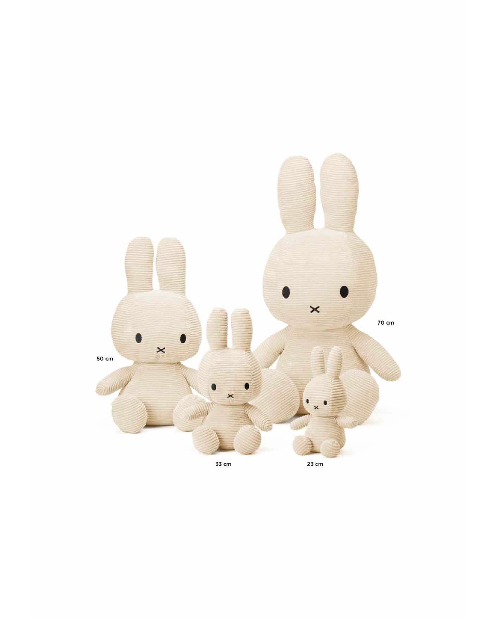 Miffy Sitting Corduroy Offwhite 50cm