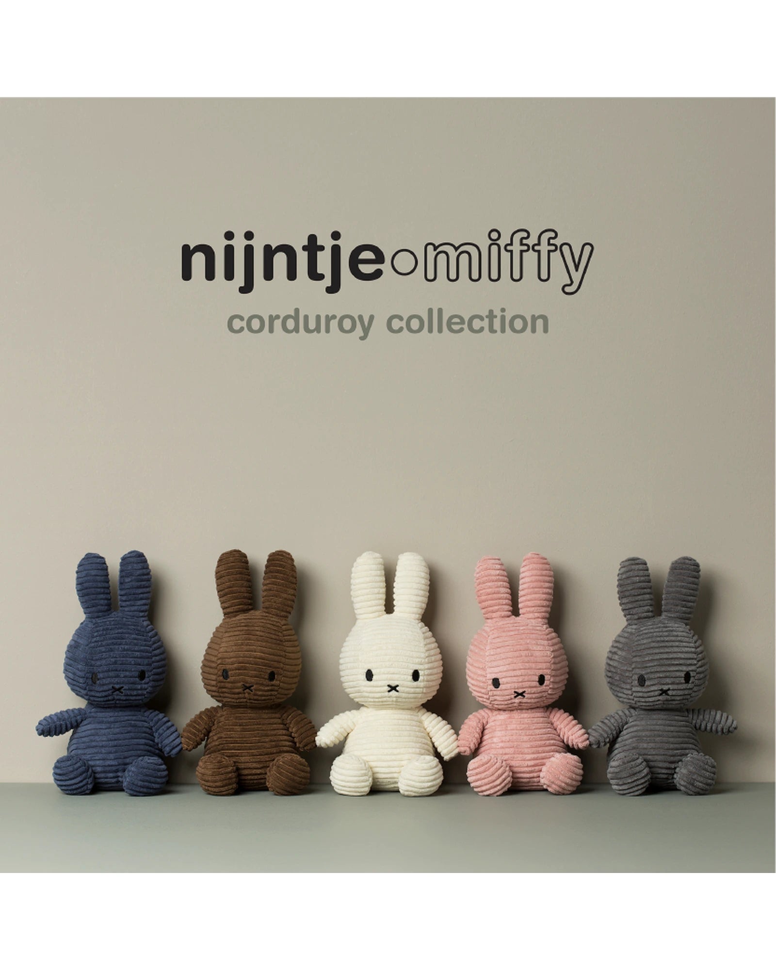 Miffy Sitting Corduroy Offwhite 50cm