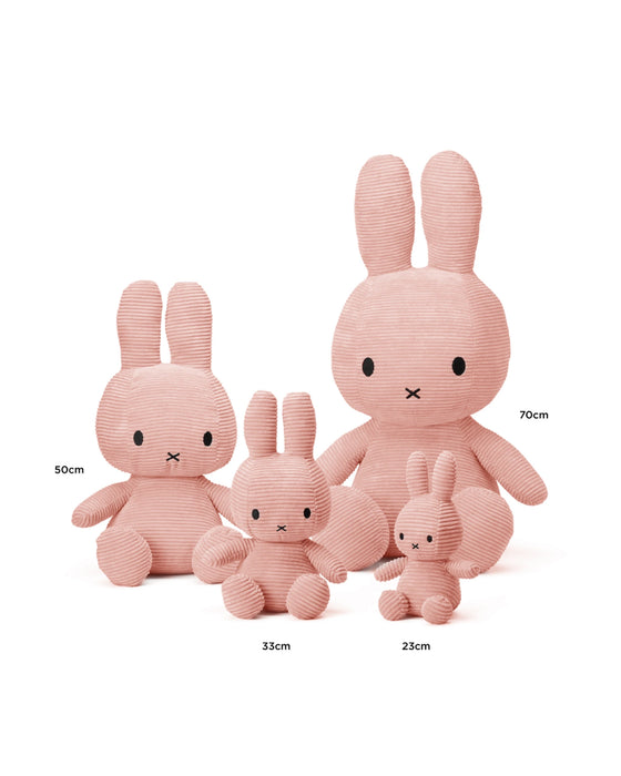 Miffy Sitting Corduroy Pink 33cm