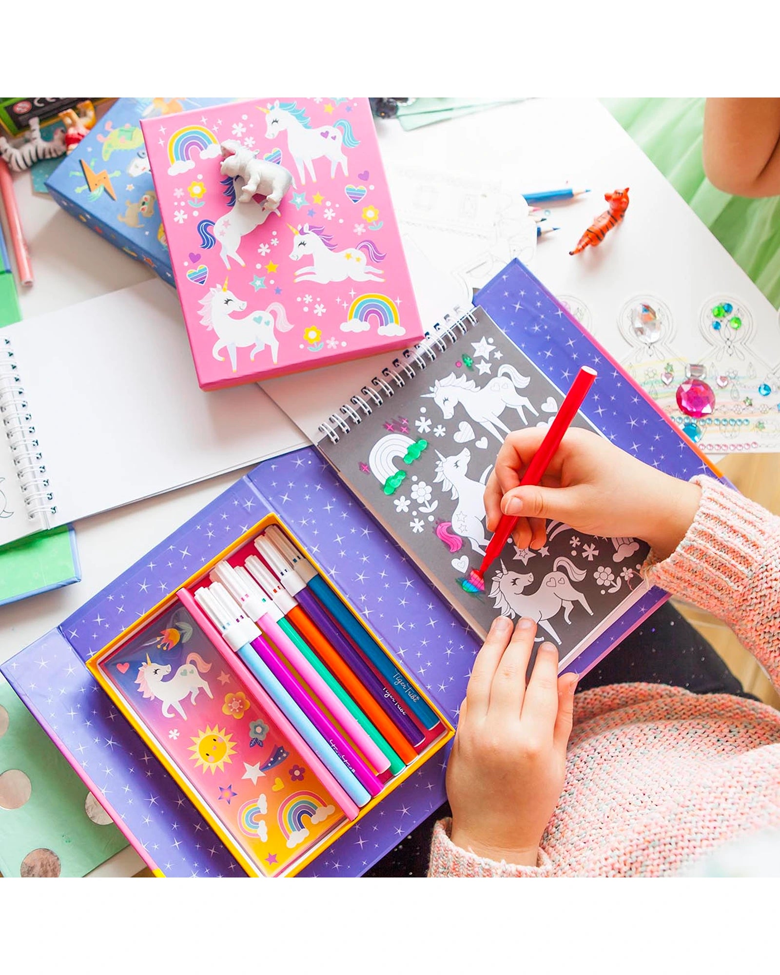 Tiger Tribe Colouring Set Unicorn Magic