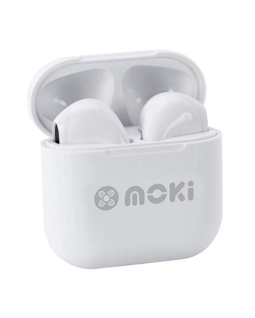 MokiPods Mini TWS Earphones for Kids Volume Limited White