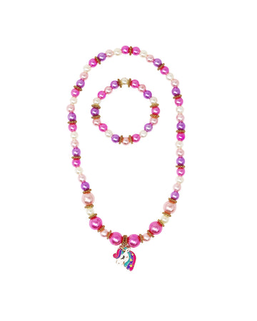 Unicorn Necklace & Bracelet Set