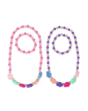 Rosy Candy Necklace & Bracelet Set